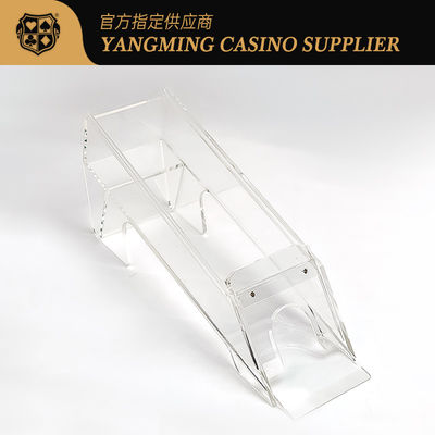 Fully transparente grueso eje de hierro personalizado 6-8 mazos de cartas Shuffler Baccarat Juego de cartas Dealer zapato