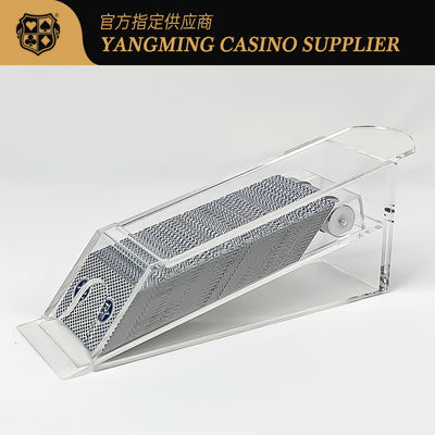 Calzado profesional de distribuidor de 8 cubiertas transparente alto Acrílico Calzado de distribuidor de póquer para juegos de azar