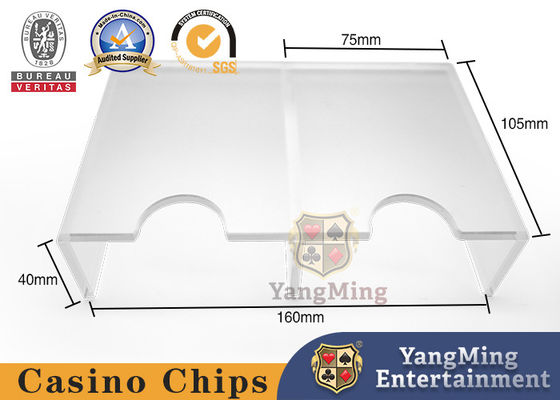 Tarjeta ancha del tamaño de acrílico del espesamiento Matte Open Card Cover Box para los accesorios de la encimera de la tabla del póker necesarios