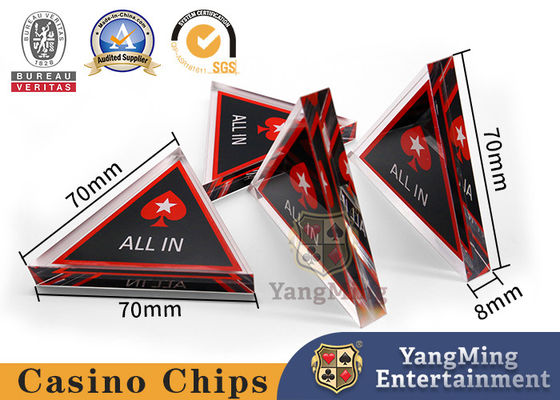 Texas Holdem Poker Stars Texas Todo en la marca Estrella de cinco puntas Dos lados Transparencia completa