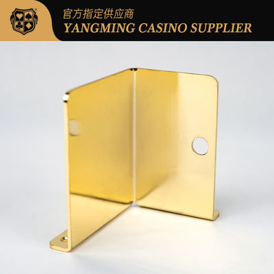 Diseño de fábrica personalizado de alta calidad de metal amarillo con chapa de tarjetas de desecho Poker Club VIP Cargador de cartas de juego de metal dedicado