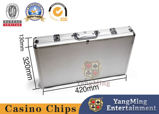 La caja robusta 600pcs Clay Poker Chips Set Case del marco de la aleación de aluminio del poder con los naipes y corta en cuadritos