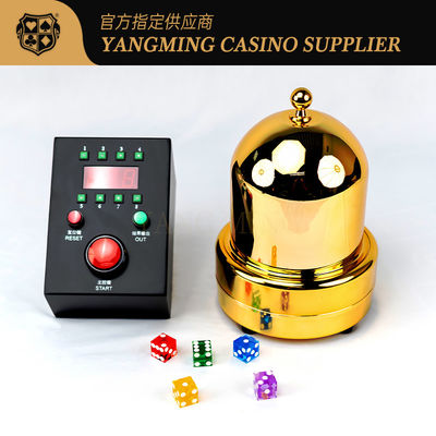 Taza de dados electrónica de la tabla artificial automática del póker de los accesorios del juego del casino de la cubierta translúcida