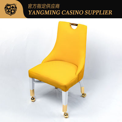 Nuevo diseño Macao Casino Comfort Cuero Cadea de póquer de madera Jugadores Cadea de casino con ruedas
