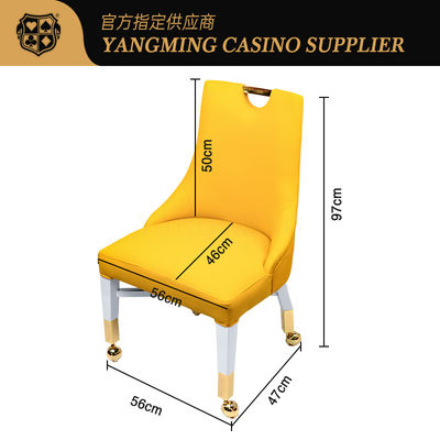 Sillones de casino con ruedas de oro de madera sólida