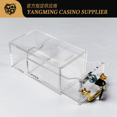 Fabrica de acrílico personalizado 8 cubierta de bloqueo de envío caja Casino Club casual juego de mesa de póquer caja de póquer