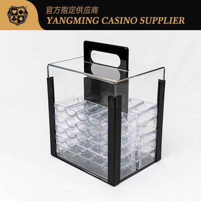 Esenciales de juego de póquer 1000 Yard Acrylic Chip Box para el Baccarat y otros juegos de casino