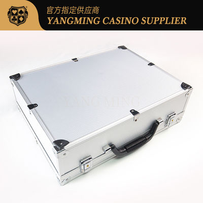 Juego de fichas de póquer de aluminio personalizado de alta calidad con estuche con cerradura para juegos casuales de casino