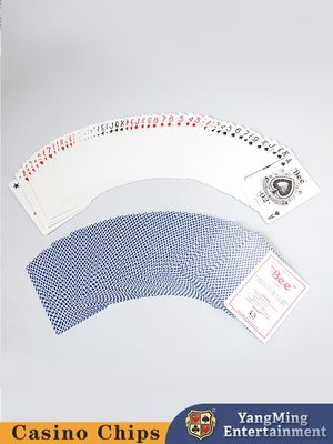 Patrón trasero de abeja roja y azul, 310 gramos de pulpa de papel, caja magnética de alta durabilidad + cubierta de esponja incorporada a prueba de humedad para proteger las cartas de la humedad, embalaje en caja de color