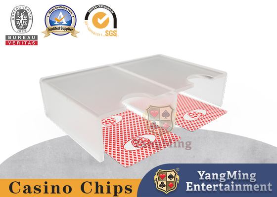 Doble - Matte Casino Table Accessories Acrylic translúcido abierto 1-2 naipes de la cubierta abotona