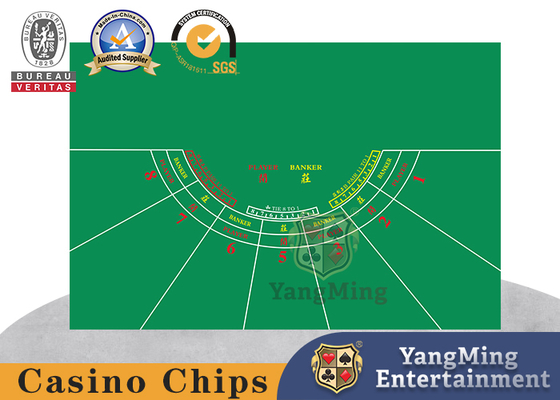 Bacará semicircular 8 jugadores ningún mantel impermeable profesional en existencia Texas Hold de 4 juegos ellos Dragon Tiger Layout