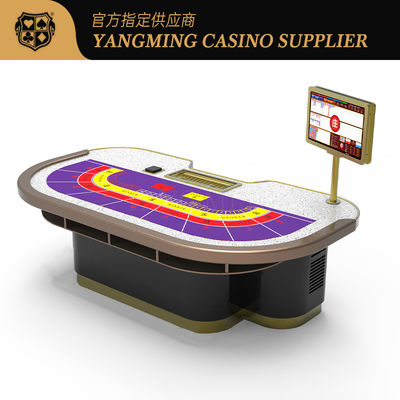 Solución de mesa de casino de alta gama para 9 jugadores Baccarat / Poker híbrido con logotipo personalizado