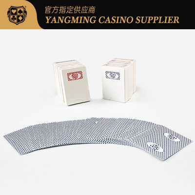 Original personalizado de las cartas de juego casino profesional rojo y azul de dos colores en stock