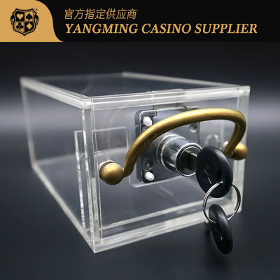 6 pares de regalo de acrílico transparente descargado caja de tarjetas de casino para juego de casino