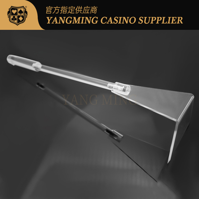 Sección transparente 2 Chips Code Receiver Retractable Thickened del bacará Chips Rake Plastic Handle de cerámica de acrílico