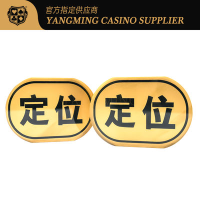 El óvalo de los marcadores del bacará de la pantalla de seda del oro de la prenda impermeable forma para los juegos de póker del casino