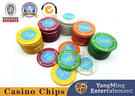 Violeta ULTRAVIOLETA de acrílico de Crystal Chips Set Poker Game Independent de 730 PC