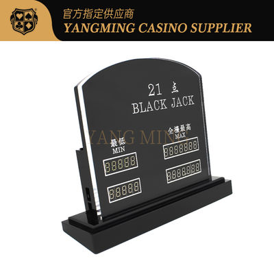 El acrílico importado talló a Jack Casino Gambling Chips negro