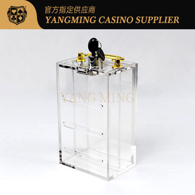 Cubiertas transparentes llenas de la fábrica de acrílico las 8 cardan los accesorios del juego del casino del portador que los distribuidores autorizados naipes del portatarjetas