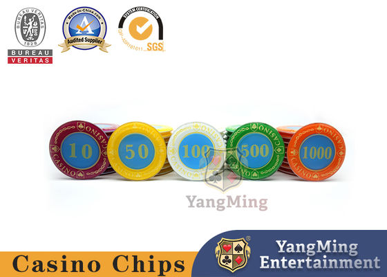 Casino Crystal Poker Chips Set Lucency Acrílico 730 PCS juego de plástico Con En la caja de aluminio