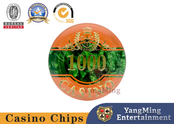 RFID Clay Casino Poker Chip Set ULTRAVIOLETA 760pcs tres - capa Shell Pattern de acrílico