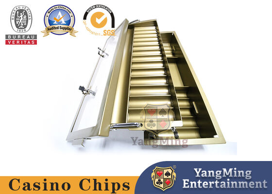 Póker Chip Holder Suitable For de la fila de Clay Chips Float Lift And Down 14 de las filas de la capa doble 15 40m m Chips Carrier redondo