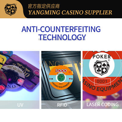 Chips de póquer de acrílico de alta calidad accesorios de juego de casino personalizables
