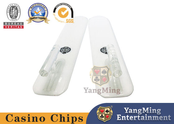 Juego plástico blanco del club de Logo Cards Shovel Casino Vip - naipes específicos RFID Chip Handle Shovel