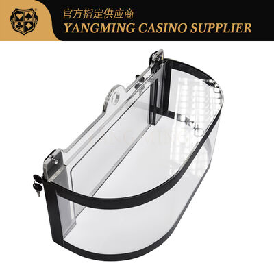 El acrílico espesa el casino dedicado Chips Dealer Holder de la tabla de Chips Carrier Roulette Wheel Gambling