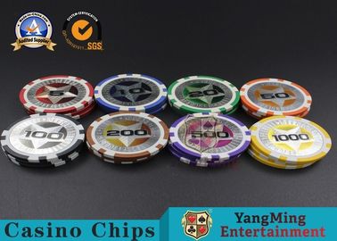 Texas Hold'em 11.5g Chip de arcilla Casino juego de mesa de bacará ABS Chip Moneda