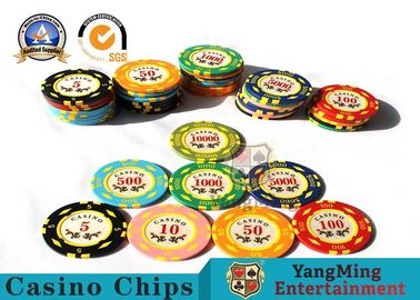 Chips de póquer más baratos coloridos al por mayor Placas de pegatinas de casino personalizadas de alta calidad