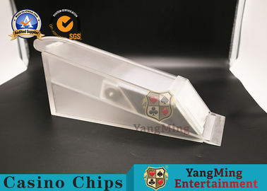 zapato de acrílico transparente del distribuidor autorizado del póker del zapato/8 cubiertas de la tarjeta del casino de 370*150*100m m