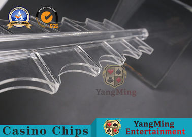 Casino Acrílico Chips de póquer transparente Cuenta Mesa de juego Chips de plástico Porta ruleta Casino soporte personalizado