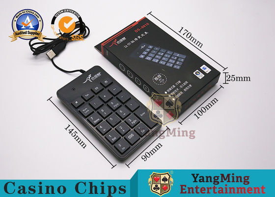Todo el teclado inalámbrico dedicado de la tabla negra del póker para el solo telclado numérico silencioso profesional de entrada manual de SystemUSBConvenient