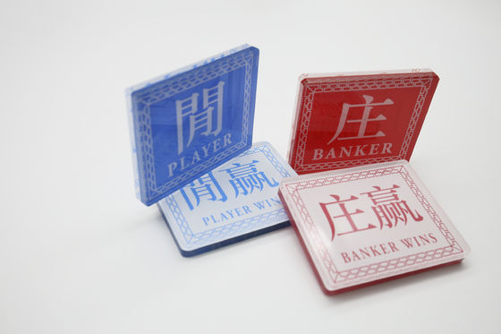 Impresión de doble cara roja y azul de Crystal Acrylic Baccarat Chinese Alto-transparente y de la placa inglesa del código del distribuidor autorizado de la pantalla