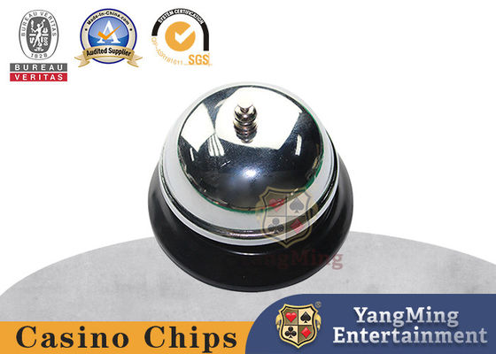 Anillo claro ruidoso de la llamada del escritorio de la tabla del póker del casino de la construcción metálica de Chrome Finsh