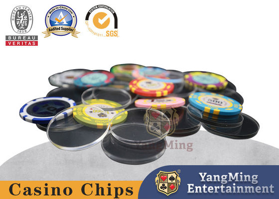 Póker 40m m redondo completamente transparente Chip Divider Spcaer Customizable