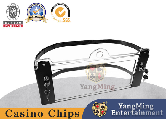 Cuadro de fichas de la mesa de poker de la ruleta de cinta transparente acrílica