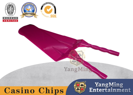 Alta calidad rosa rojo ABS de plástico mesa de juego de póquer mesa de juego superior de tarjetas gratuitas pase pala