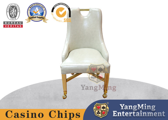 Custom Made Solid Wood Simulation Leather Poker Table Chair