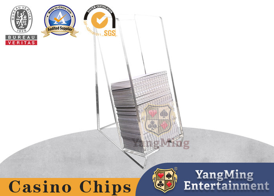 Acrílico 8 parejas de tarjetas abandonadas Texas Hold'Em Baccarat Diseño de póquer Mesa de juego