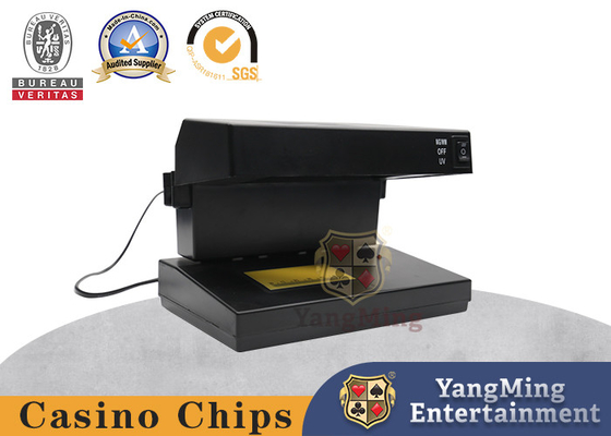 Lámpara de verificación de chip de póquer de luz púrpura de plástico negro clásico detector de dinero de billetes