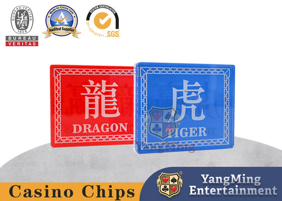 Rectangular 2 Dragon Tiger Dealer Texas Hold'Em Accesorios de la mesa de póquer personalizados